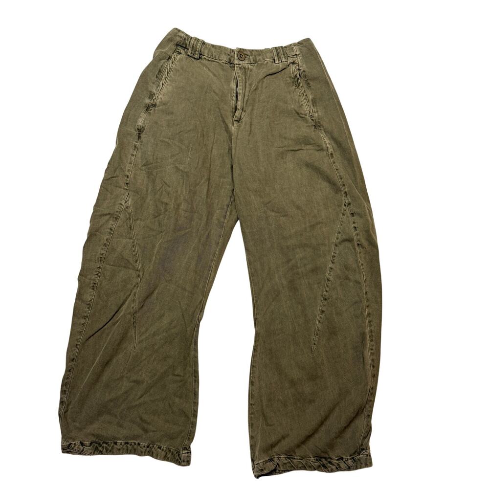 Free People Spotlight Washed Barrel Chino Trousers Women's 4 Boho Utility Indie